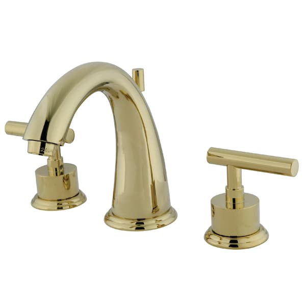 8" Widespread Bathroom Faucet, Polished Brass